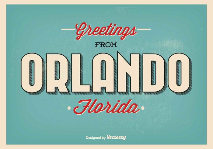 Ilustración de felicitación de Orlando Florida vector