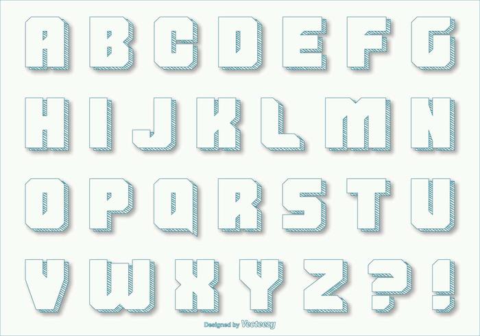 Retro Comic Style Alphabet Set vector