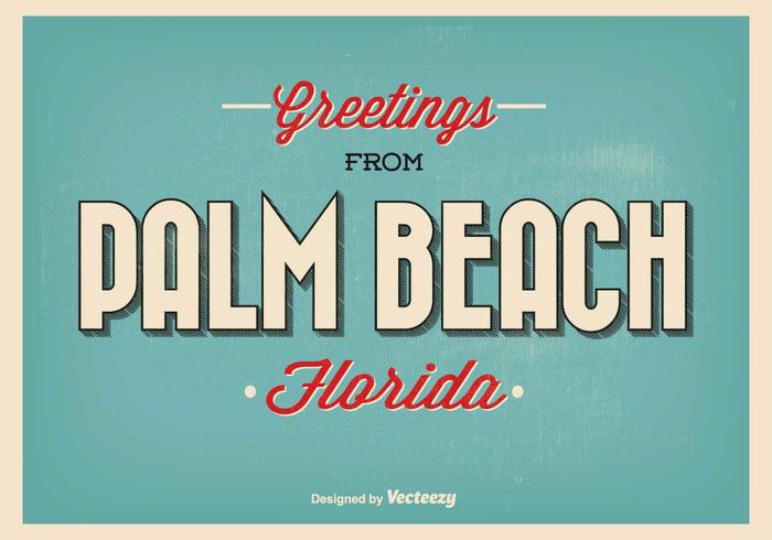 Palm Beach Florida Greeting Illustration Palm Beach Florida Greeting Illustration