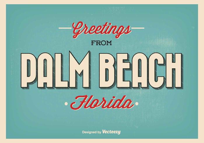 Palm Beach Florida ilustración de felicitación vector