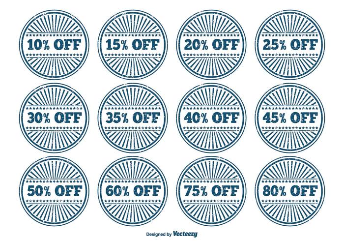 Grunge Discount Label Set vector