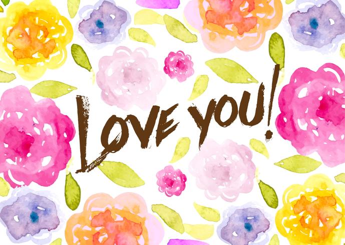 Romantic Watercolored floral Background Romantic Watercolored floral Background