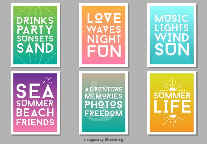 Summer Party Posters vector