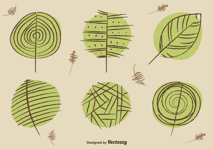 Sketchy organic shapes vector