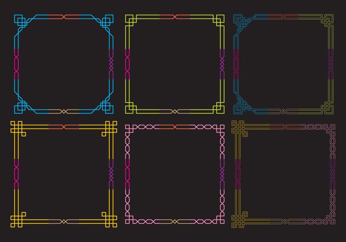 Neon Frames Vectors