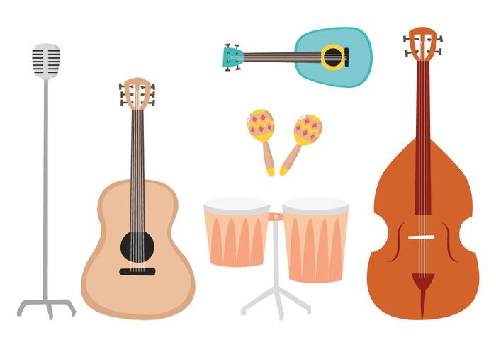 Vector illustration. Guitar for country music banjo. String plucked musical  instrument. Blues, country, folk or jazz equipment. Clip art with contour  for graphic design. Isolated on white background 25668247 Vector Art at