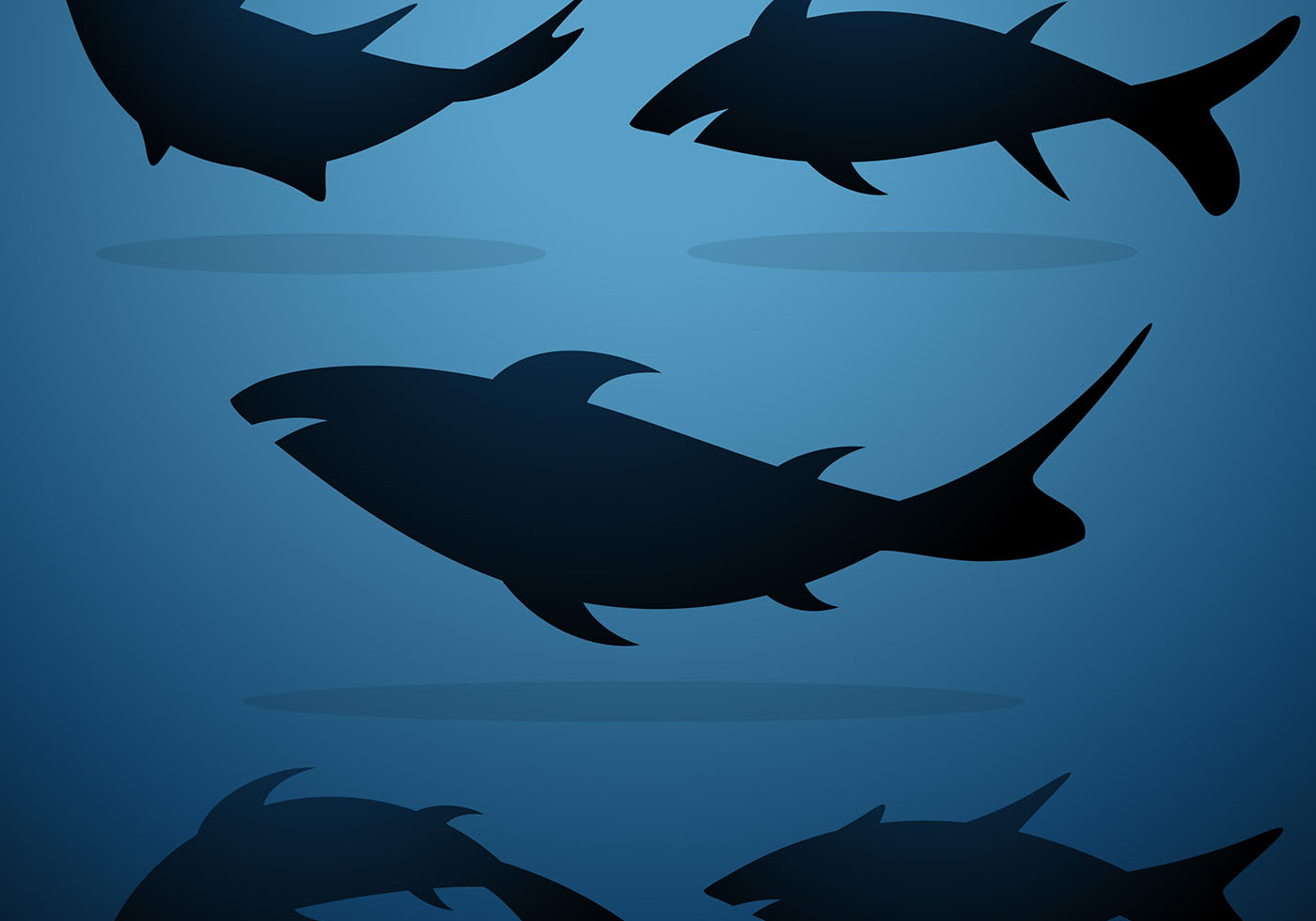 Download Shark Silhouette Set vector - Download Free Vectors ...