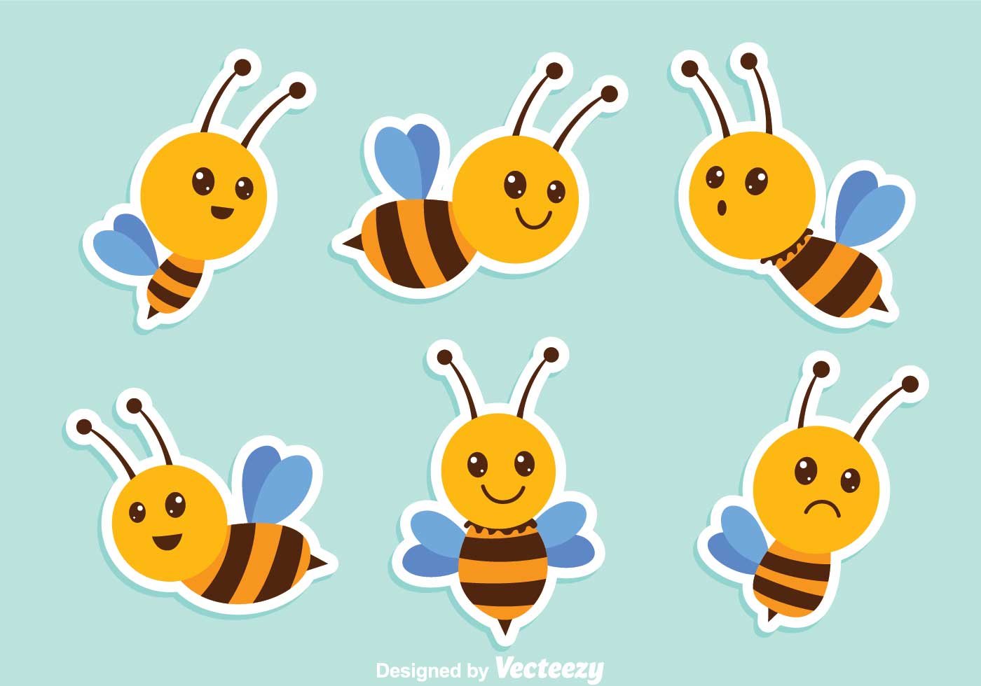 Cute Bee Vectors - Download Free Vectors, Clipart Graphics ...