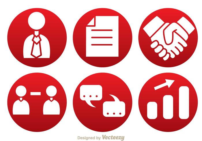 Bussiness Circle Icons vector