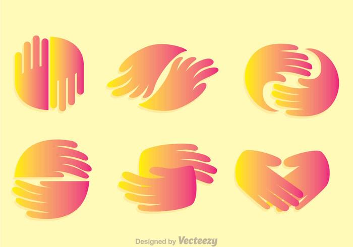 Iconos de Gradación de Handshake vector