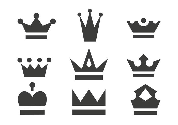 Iconos de corona vector