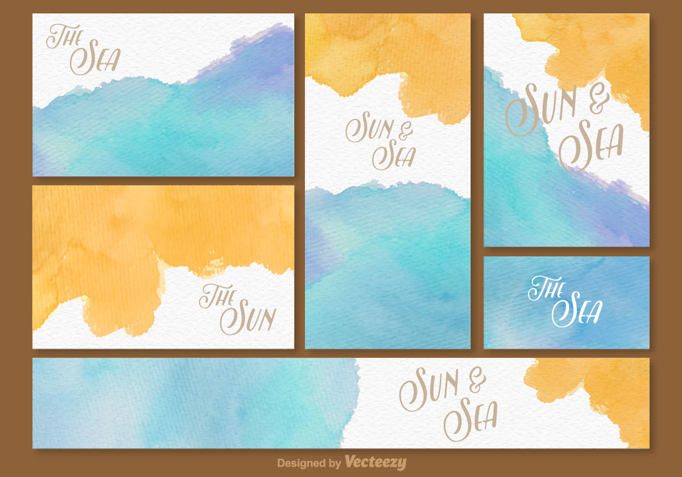 Download Summer Beach time Card Template 93923 Vector Art at Vecteezy