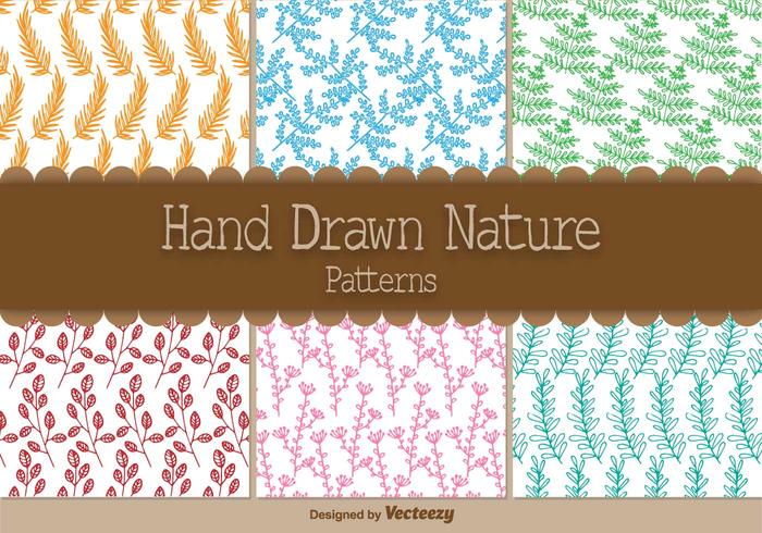 Hand Drawn Organic Patterns vector