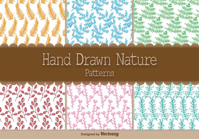 Hand Drawn Organic Patterns vector