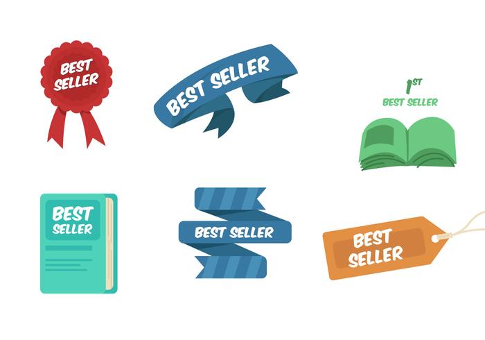 Best Seller Ribbons And Book Vectors
