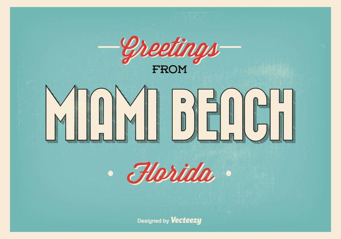 Miami Beach Greetings Illustration vector