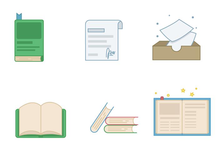 Conjunto de Iconos de Libros vector