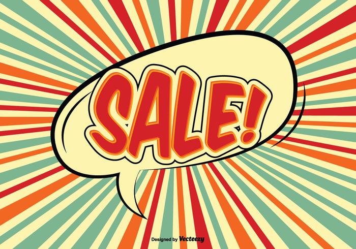 Comic Style Sale Illustration vector