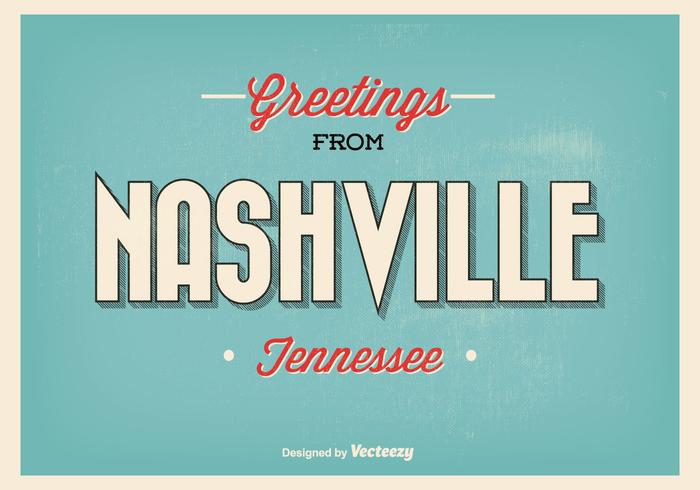 Ilustración de saludo de Nashville Tennessee vector