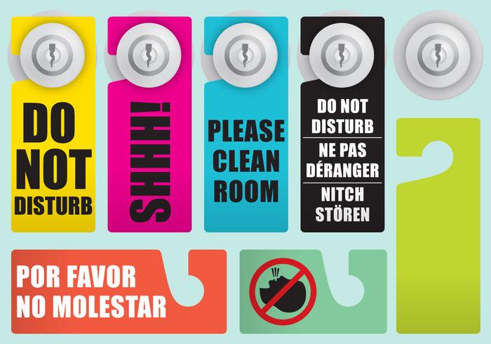 No molestar los letreros de la puerta vector