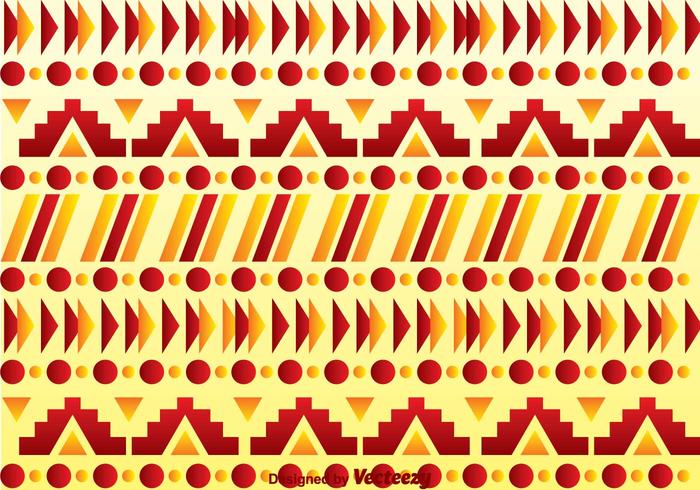 Red And Orange Aztec Pattern vector