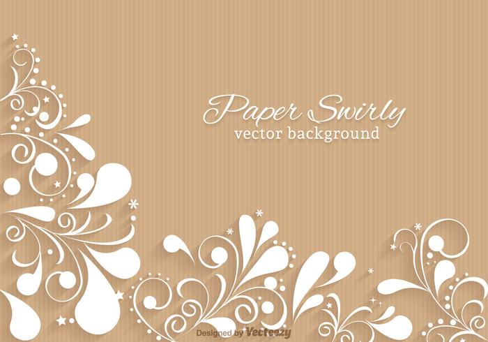 Papel libre Swirly Vector de fondo