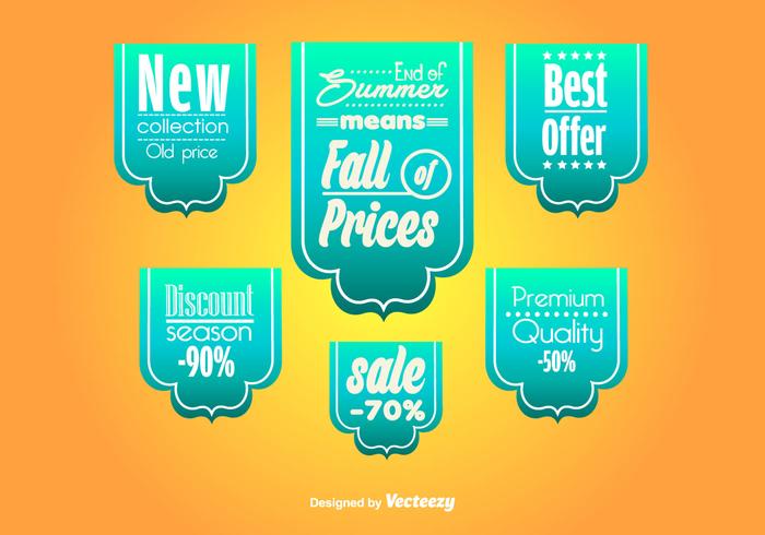 Big Sale Ribbons Templates vector