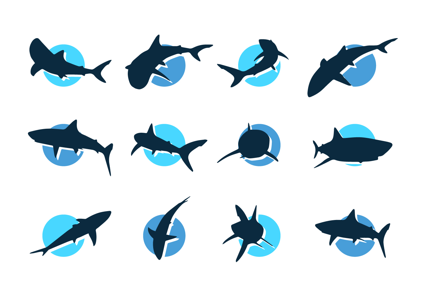 Download Shark Vector Silhouettes Icons Free - Download Free ...