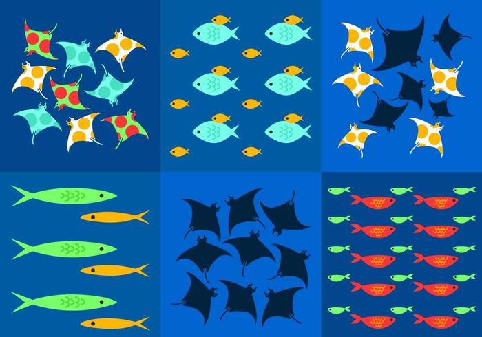 Underwater Background Vectors Underwater Background Vectors