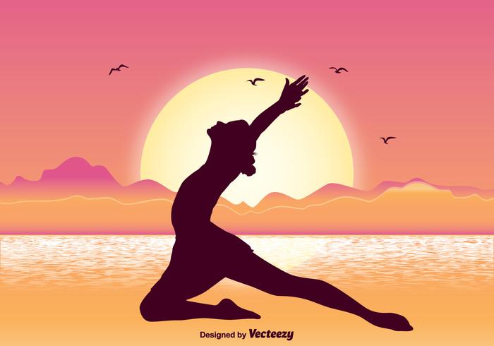 Gymnasts Silhouette Illustration Gymnasts Silhouette Illustration