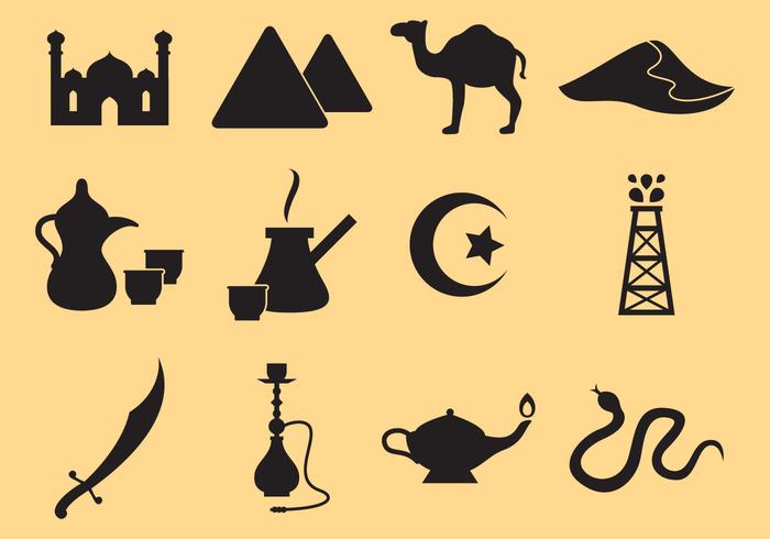 Middle East Icons vector