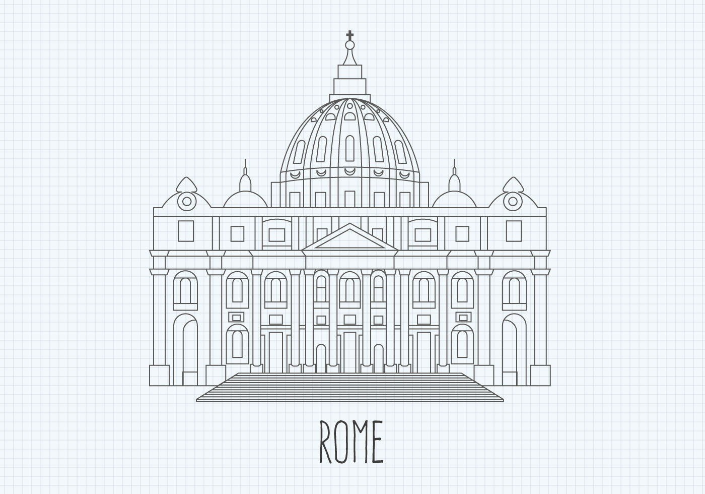 Saint Peter cathedral in Vatican Stock Vector by ©babayuka 130964154