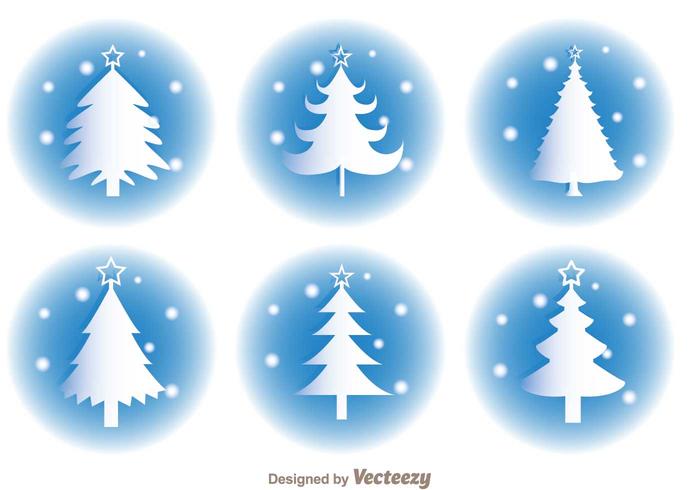 White Christmas Silhouette Vectors White Christmas Silhouette Vectors