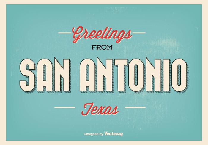 San Antonio Texas Ilustración de felicitación vector