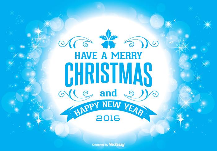 Beautiful Bokeh Style Christmas Greeting Illustration vector