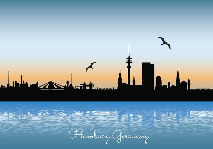 Hamburg Skyline Illustration Hamburg Skyline Illustration