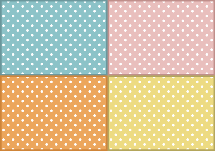 Baby Polka Dots Patterns Free Vector