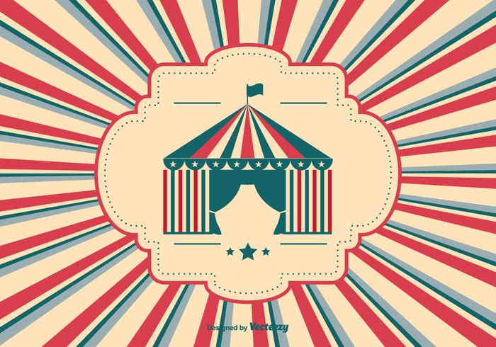 Retro estilo circo ilustración de fondo vector