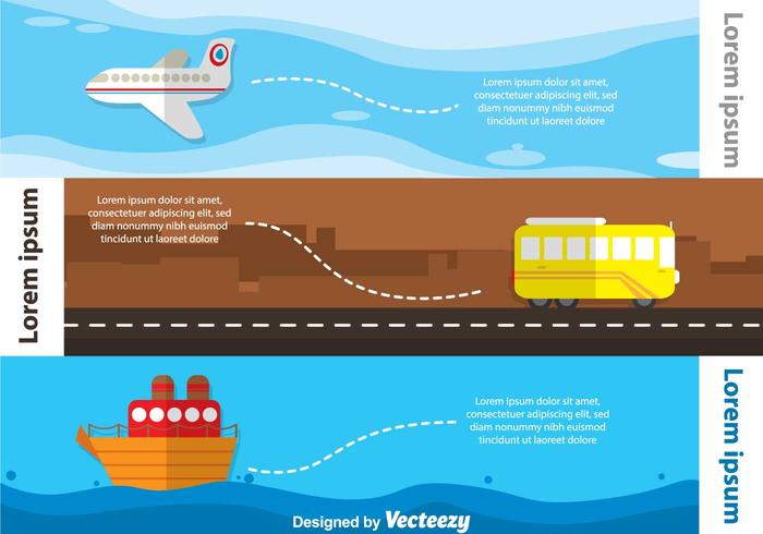 Public Transportation Infography vector