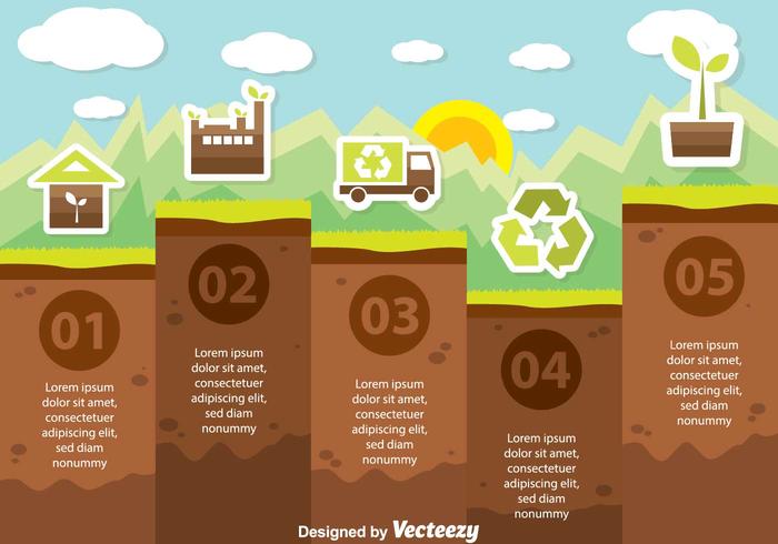 Go Green Infography vector