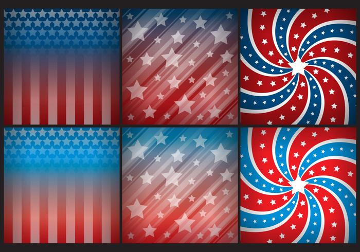 American Stars Background Vectors