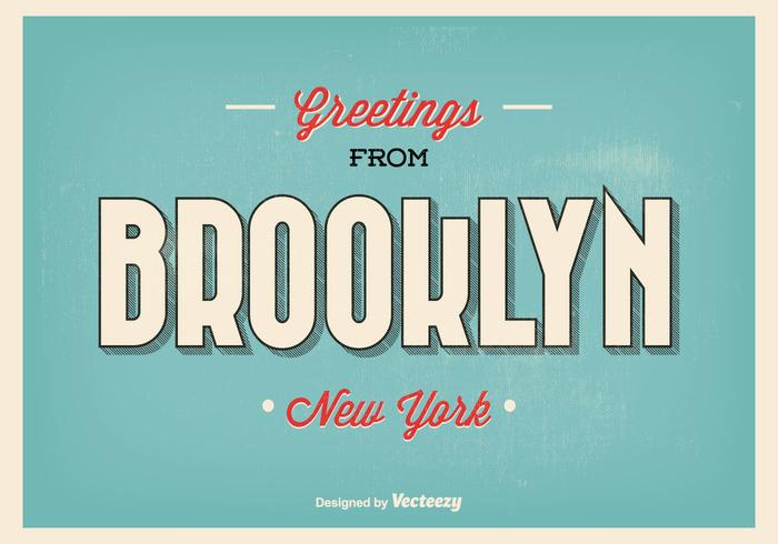 Ilustración de felicitación de Brooklyn New York vector