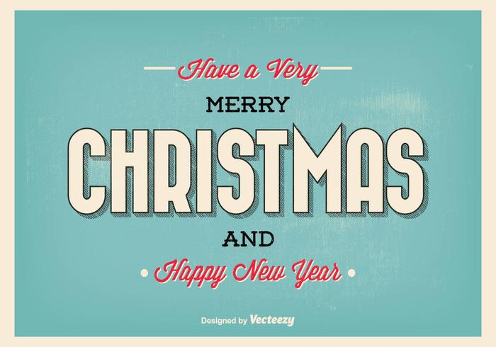 Typographic Christmas Greeting Illustration vector