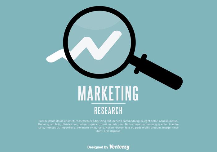 Ilustración de la investigación de marketing vector