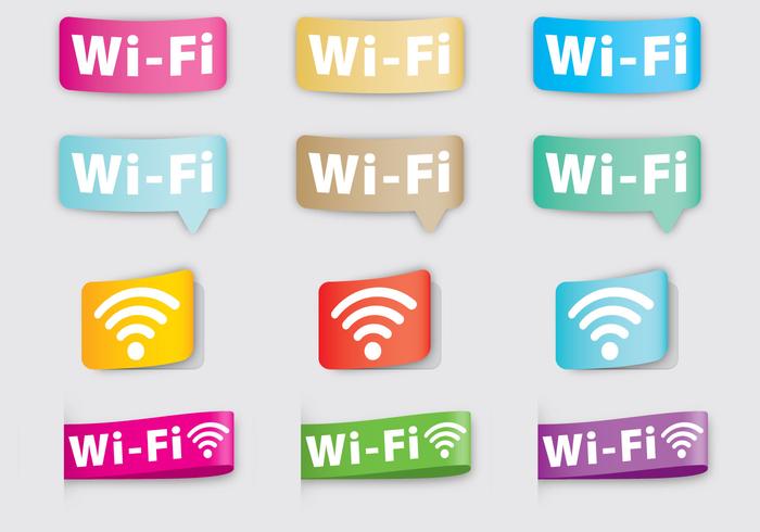 Etiquetas Wi-Fi vector