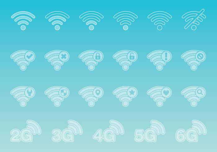 Wi-Fi Transparent Icons vector