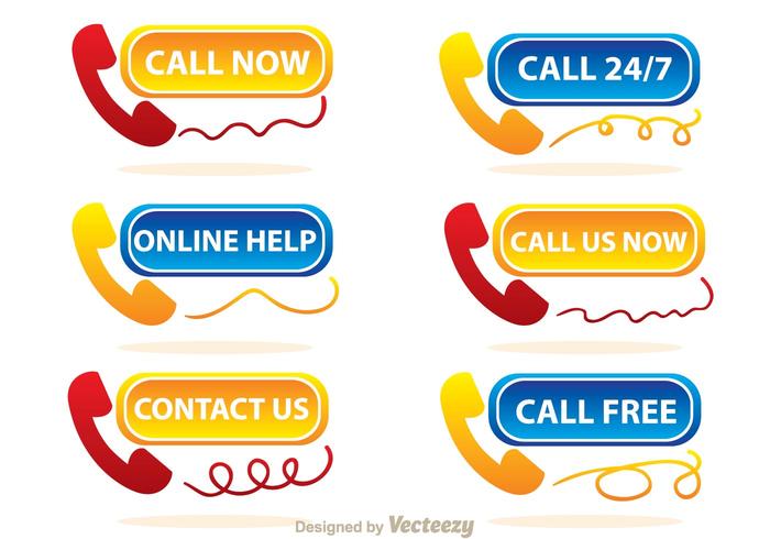 Contact Support Icons vector