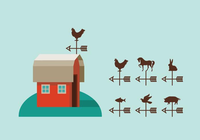 Weather Vane Vector Set Weather Vane Vector Set