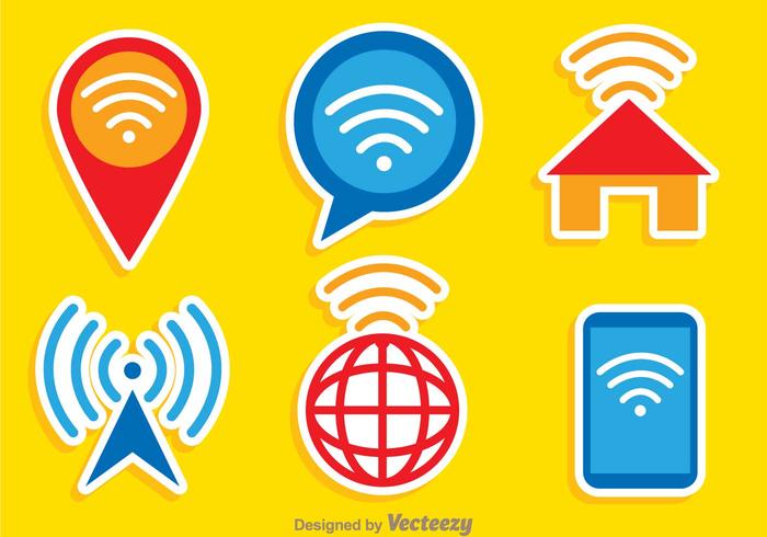 Wifi Colores Logo Vector