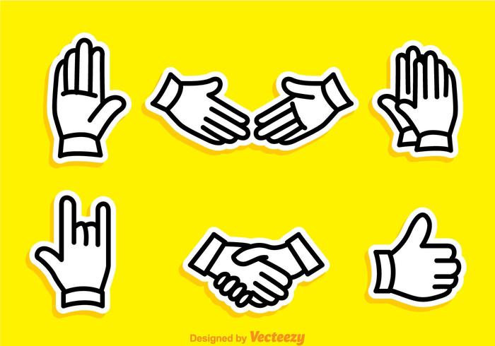 Hand Shake Outline Vector Icons